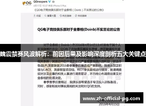 魏震禁赛风波解析：前因后果及影响深度剖析五大关键点